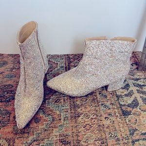 Betsy Johnson rhinestone ankle boot